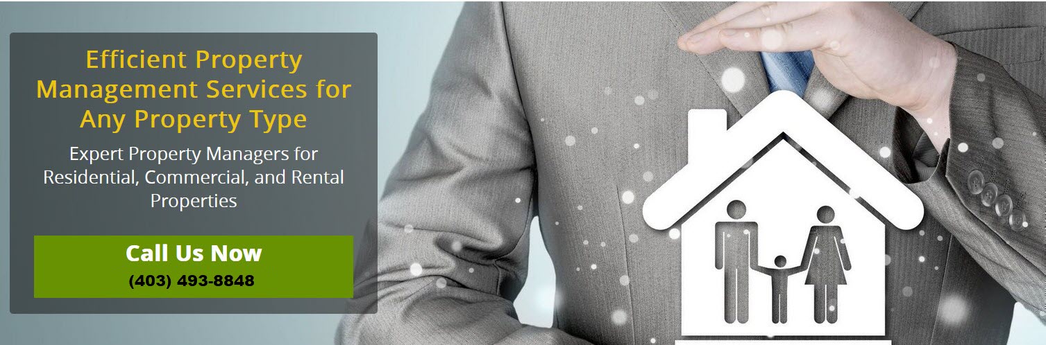 Image man holding house in hand with caption Efficient Property Management.